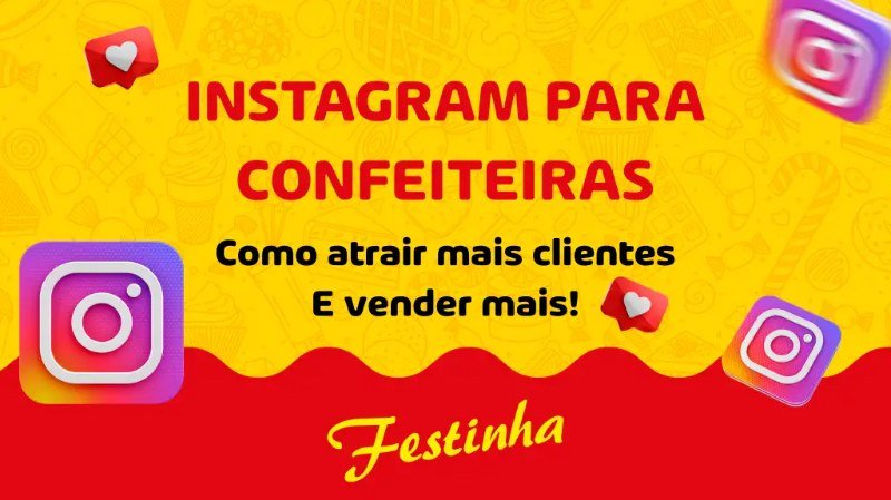 Capa do e-book Instagram para Confeiteiras